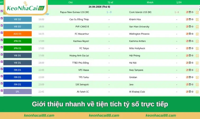 Giới thiệu nhanh về tiện tích tỷ số trực tiếp